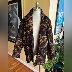 vintage tapestry horse print blazer jacket